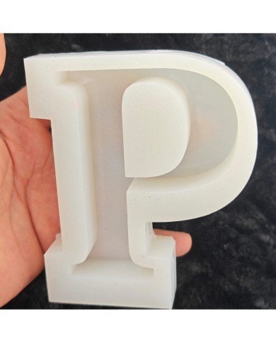 P Harfi Epoksi Beton Mum Kalıp - L Boy