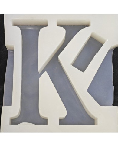 K Harfi Epoksi Beton Mum Kalıp - L Boy