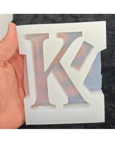 K Harfi Epoksi Beton Mum Kalıp - L Boy