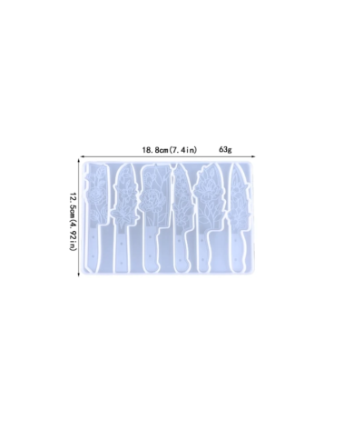 Bıçak ve Çiçek Şekilli Reçine Epoksi Hobi Silikon Kalıp - Kod: 1099