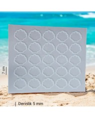 İstiridye Modeli - Magnet Epoksi Beton Silikon Kalıp ( 25'li )