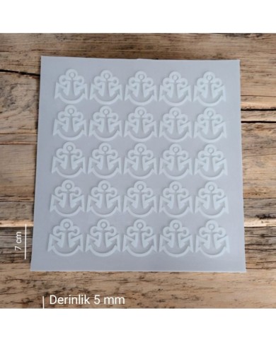 Çapa Modeli - Magnet Epoksi Beton Silikon Kalıp ( 25'li )