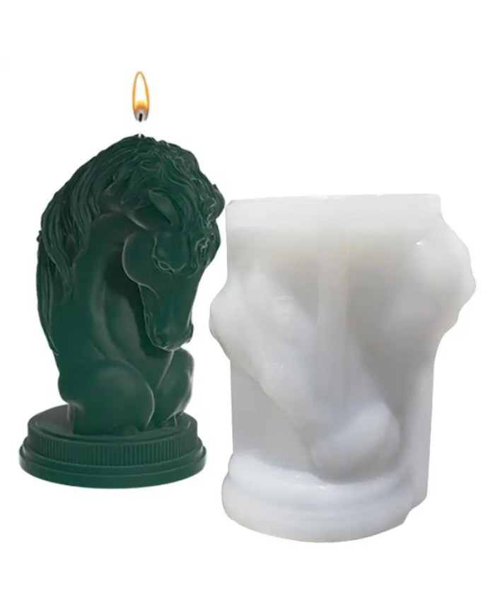 At kafası Modeli Hobi Silikon Mum Kalıbı - Kod: 1167