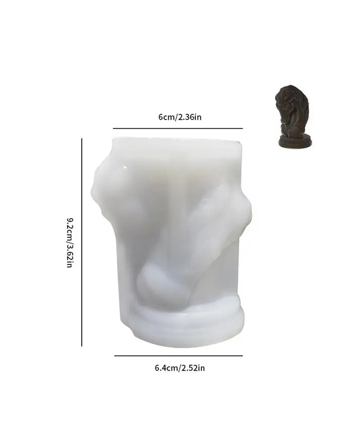 At kafası Modeli Hobi Silikon Mum Kalıbı - Kod: 1167