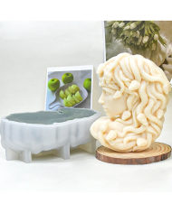 Medusa Şekli Reçine Epoksi Hobi Silikon Mum Kalıbı - Kod:1172