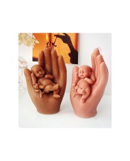 Melek Bebek Şekli - Reçine Epoksi Hobi Silikon Mum Kalıbı - Kod:1171