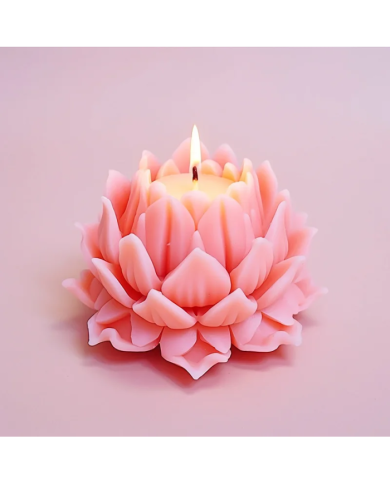 Çiçek Büyük Lotus Model - Silikon Mum Kalıbı - Kod:1185