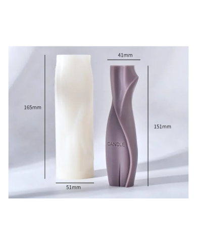 Vazo Şekli Geometrik Mum Kalıbı - Hobi Silikon Kalıbı -Kod:1147