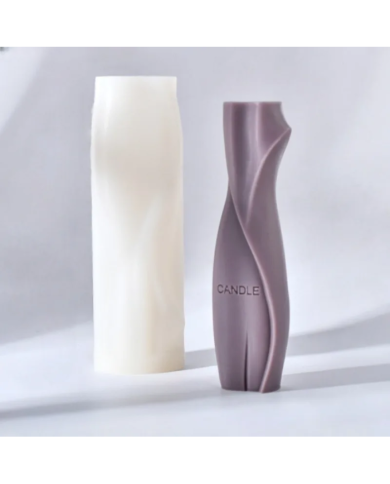 Vazo Şekli Geometrik Mum Kalıbı - Hobi Silikon Kalıbı -Kod:1147