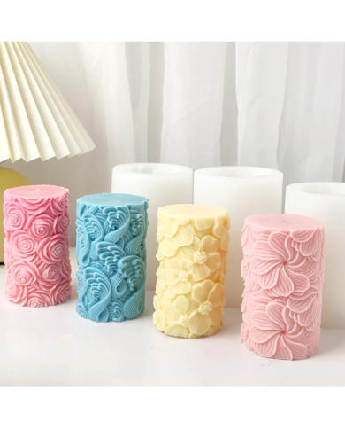 Kelebek Sütunlu Mum Kalıbı- Hobi Silikon Kalıbı Kod:1192