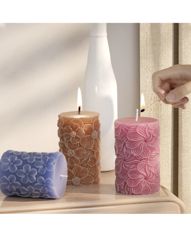 Kelebek Sütunlu Mum Kalıbı- Hobi Silikon Kalıbı Kod:1192