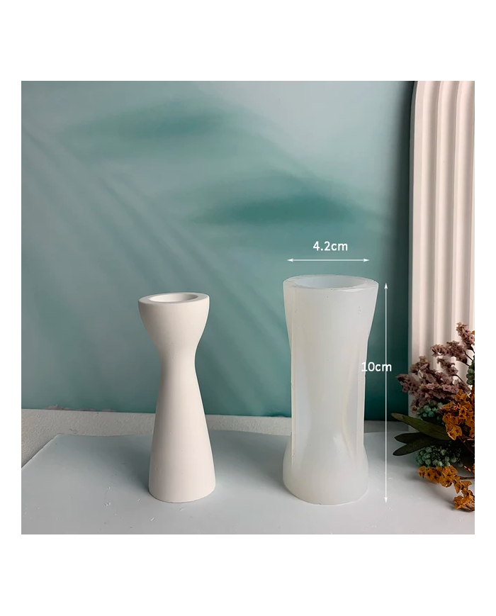 İnce Belli Şamdan Silikon Kalıp 10cm x 4.2cm Kod:1196