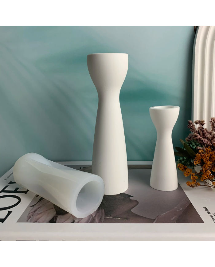 İnce Belli Şamdan Silikon Kalıp 10cm x 4.2cm Kod:1196