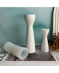 İnce Belli Şamdan Silikon Kalıp 10cm x 4.2cm Kod:1196