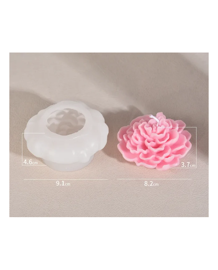 Şakaik Gül Model  -  Hobi Silikon Mum Kalıbı - Kod:1186