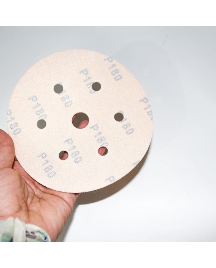 5 Adet - Karbosan ACR31/P180 - 7 Delikli - Sarı - Cırt Zımpara