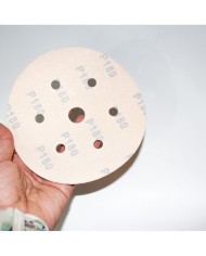 5 Adet - Karbosan ACR31/P180 - 7 Delikli - Sarı - Cırt Zımpara