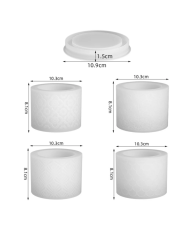 Balık Sırtı Model Saksı Kalıbı - Reçine Epoksi Hobi Silikon Mum Kalıbı - Kod:1199