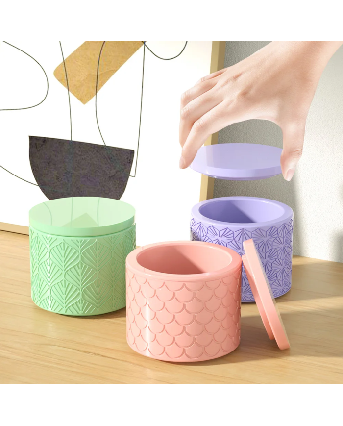 Balık Sırtı Model Saksı Kalıbı - Reçine Epoksi Hobi Silikon Mum Kalıbı - Kod:1199