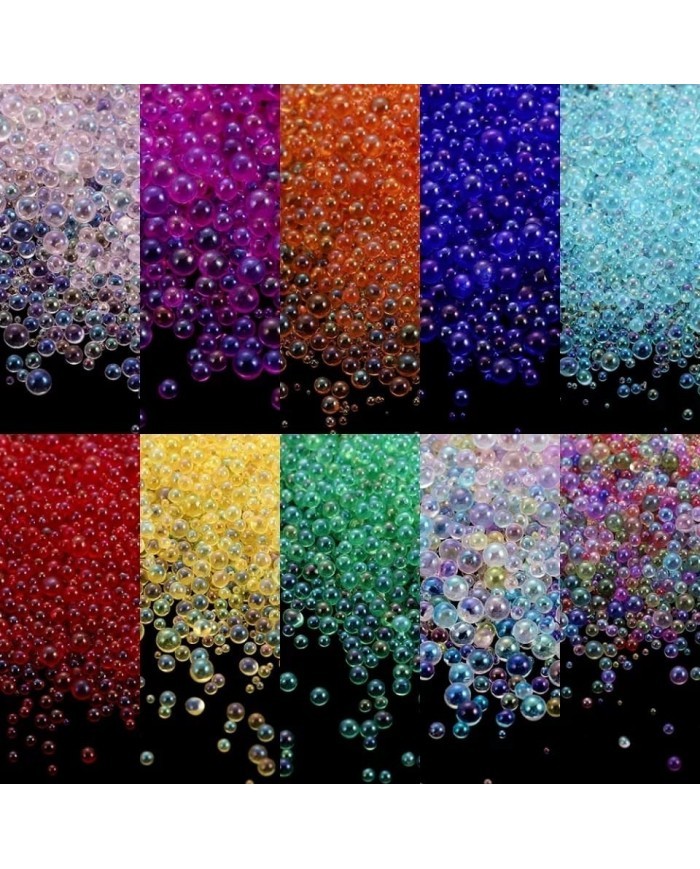 Toz Pembe Rengi Uçan Baloncuk Cam Boncuk Deliksiz 10 Gr