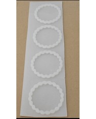 1 Adet - 4lü Reçine Epoksi Dalgalı Magent Kalıp - Kod:SN1254