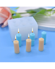 6 lı Kore Tarzı Mum Kalıbı - Hobi Silikon Kalıbı - Kod: 1201