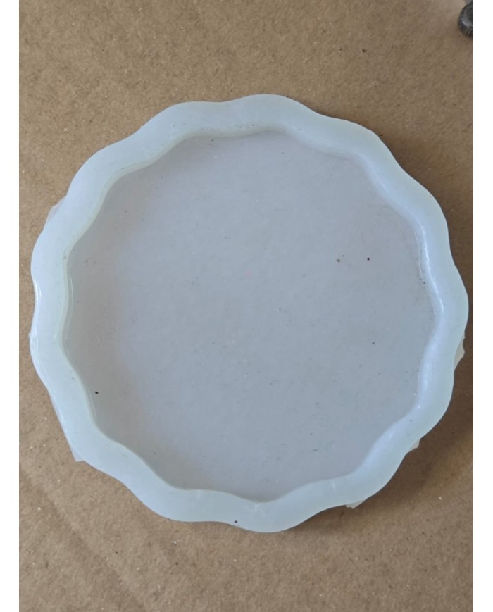 1 Adet - Reçine Epoksi Dalgalı Magent Kalıp - Kod: