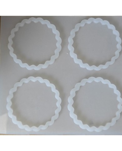 1 Adet -4lü Reçine Epoksi Tırtıklı Magent Kalıp - Kod: