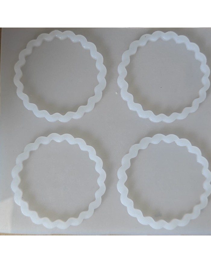 1 Adet -4lü Reçine Epoksi Tırtıklı Magent Kalıp - Kod: