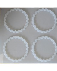 1 Adet -4lü Reçine Epoksi Tırtıklı Magent Kalıp - Kod: