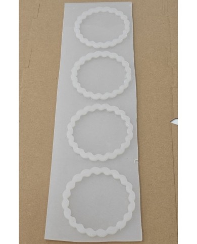 1 Adet -4lü Reçine Epoksi Tırtıklı Magent Kalıp - Kod: