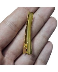 Parlak Gümüş Renkli Timsah Klips - 4cm - 10 Adet