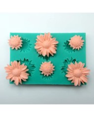 Günebakan 6'lı Çiçek Epoksi ve Beton Silikon Kalıp - Kod: