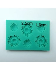 Günebakan 6'lı Çiçek Epoksi ve Beton Silikon Kalıp - Kod: