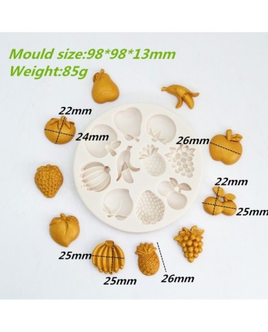 10'lu Meyve Desenli Epoksi Beton ve Mum Kalıbı - Kod: 1131B