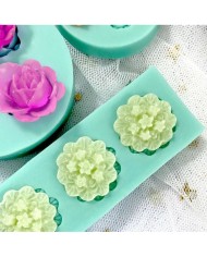 3'lü Çiçek Desenli Epoksi Mum Kalıbı - Kod: 1134B