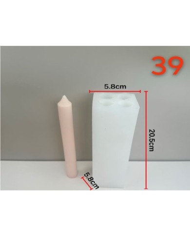 Klasik Silindir Mum Epoksi ve Beton Kalıbı - Kod: 500B