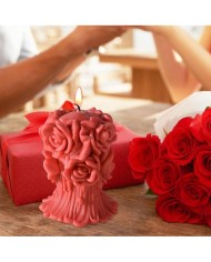 Romantik Gül Şelalesi Mum Epoksi ve Beton Kalıbı - Kod: 1170C