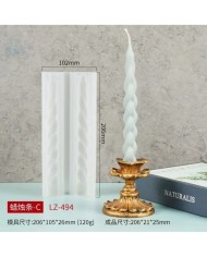 Pimli Saç Örgü Şamdan Mum Kalıbı - Hobi Silikon Kalıbı KOD 1255F