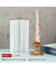 Pimli Burgu Şamdan Mum Kalıbı - Hobi Silikon Kalıbı -KOD 1255E