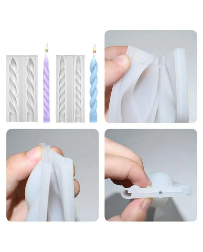 Pimli  Şamdan Mum Kalıbı - Hobi Silikon Kalıbı -kod 1255A