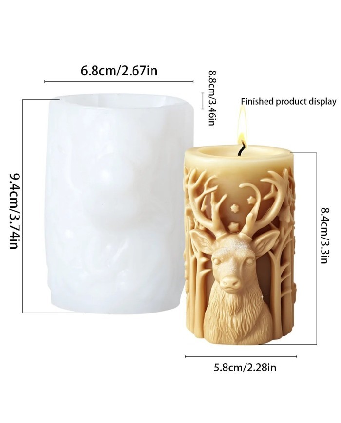 Geyik Model Mum Beton Silikon Kalıp Kod 539B