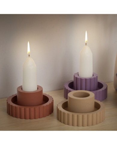 Şamdan Silikon Kalıp Beton Mum Altlıgı Kod 1004B