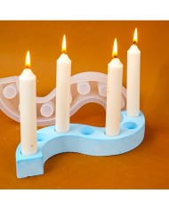 Asimetrik  Şamdan Silikon Kalıp Beton Mum Altlıgı Kod 541B