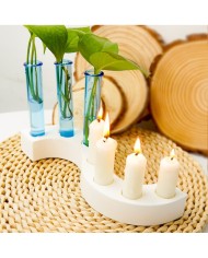 Asimetrik  Şamdan Silikon Kalıp Beton Mum Altlıgı Kod 541B