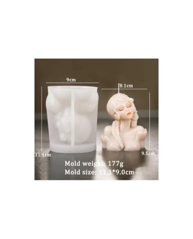80 Lerin Kadını Mum Beton Silikon Kalıp Kod 1257B