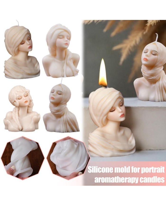 80 Lerin Kadını Mum Beton Silikon Kalıp Kod 1257B