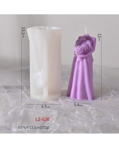 Buketli Gelin Damat Modeli Mum Beton Silikon Kalıp Kod 1258