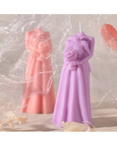 Buketli Gelin Damat Modeli Mum Beton Silikon Kalıp Kod 1258