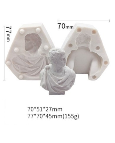 Roma Askeri Mum Beton Pimli Silikon Kalıp Kod 1259D